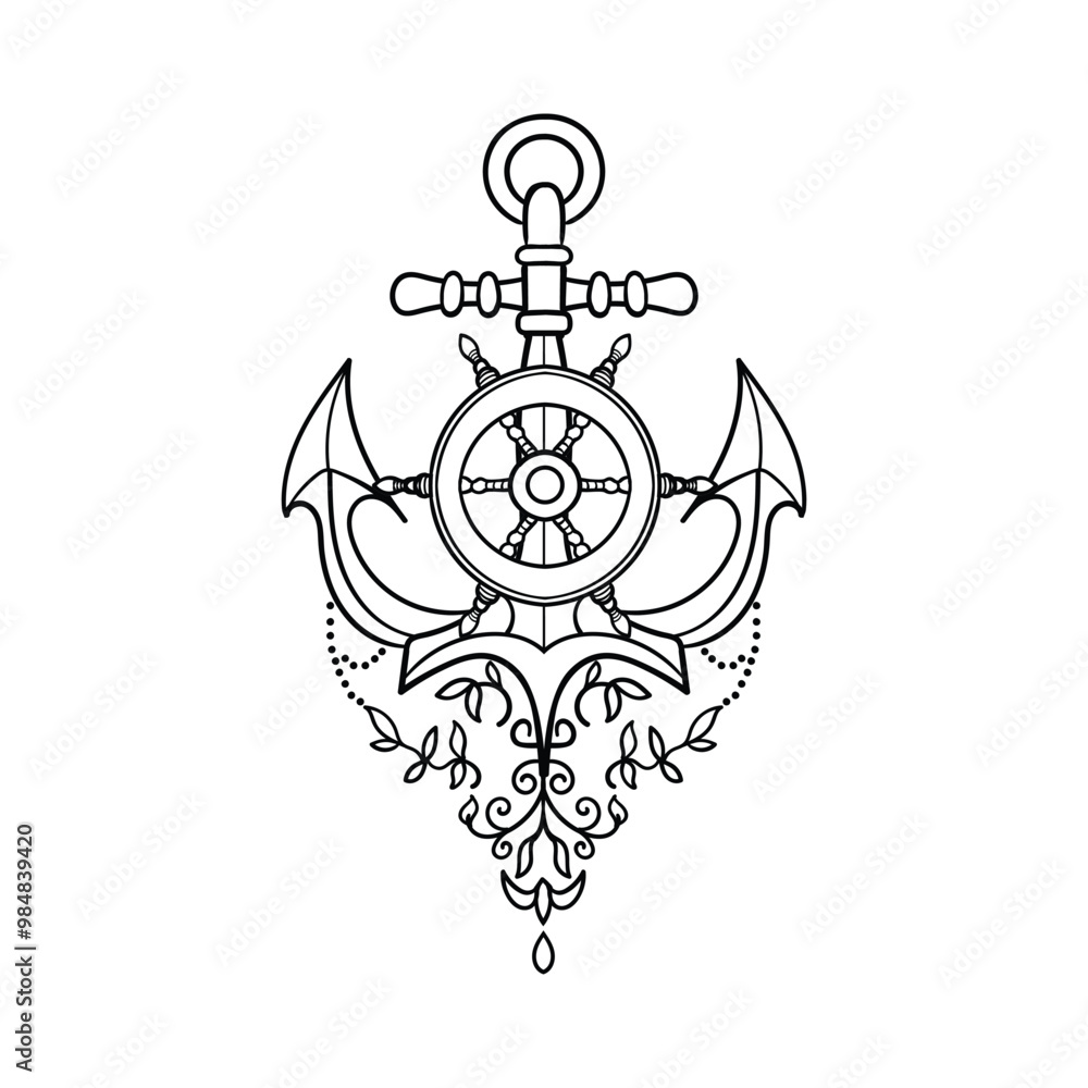 Vector illustration of Anchor symbol, vector Vector illustration of Anchor symbol, vector