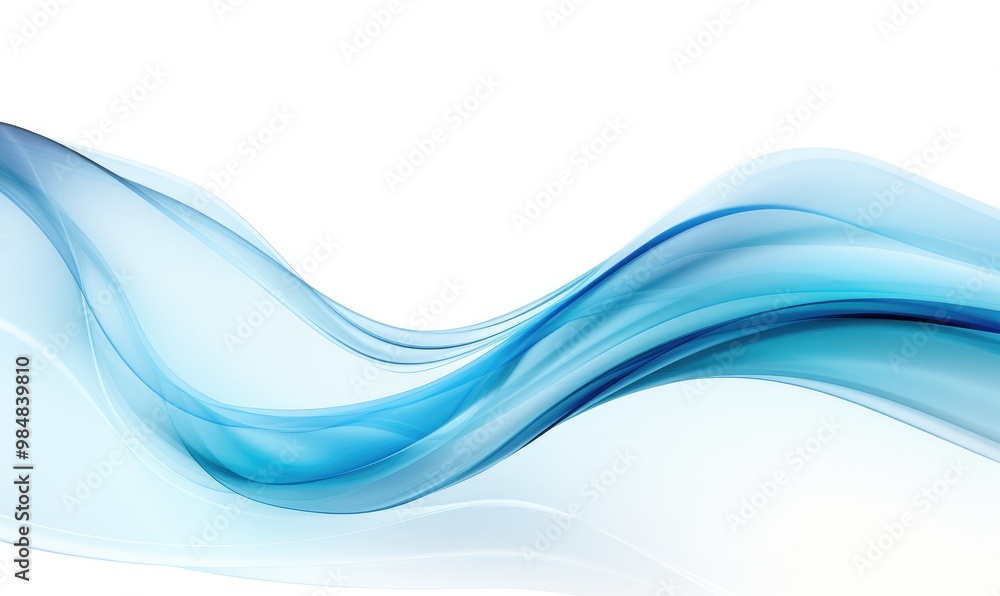 Abstract blue wave on white background. Abstract blue wave on white background.