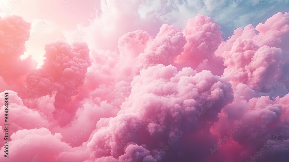 Majestic pink clouds illuminated by soft light, creating a dreamy and serene landscape perfect for relaxation and inspiration. Majestic pink clouds illuminated by soft light, creating a dreamy and serene landscape perfect for relaxation and inspiration.