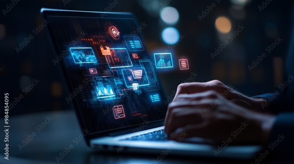 A sleek digital marketplace with a bustling interface showcases the power of e-commerce, connecting buyers and sellers effortlessly. A sleek digital marketplace with a bustling interface showcases the power of e-commerce, connecting buyers and sellers effortlessly.