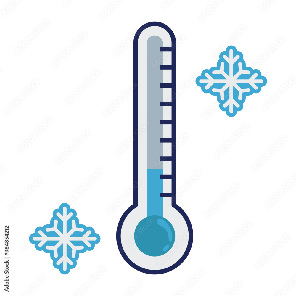 Thermometer of cold for measure temperature winter Thermometer of cold for measure temperature winter.Vector illustration Thermometer of cold for measure temperature winter Thermometer of cold for measure temperature winter.Vector illustration