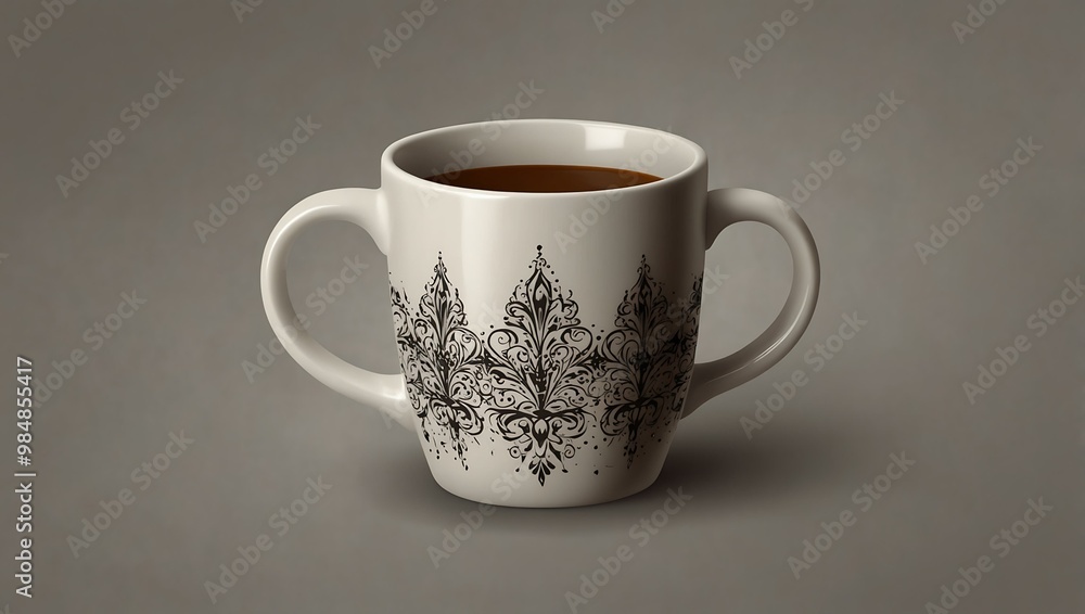 Mug illustration, vector design on a neutral background. Mug illustration, vector design on a neutral background.