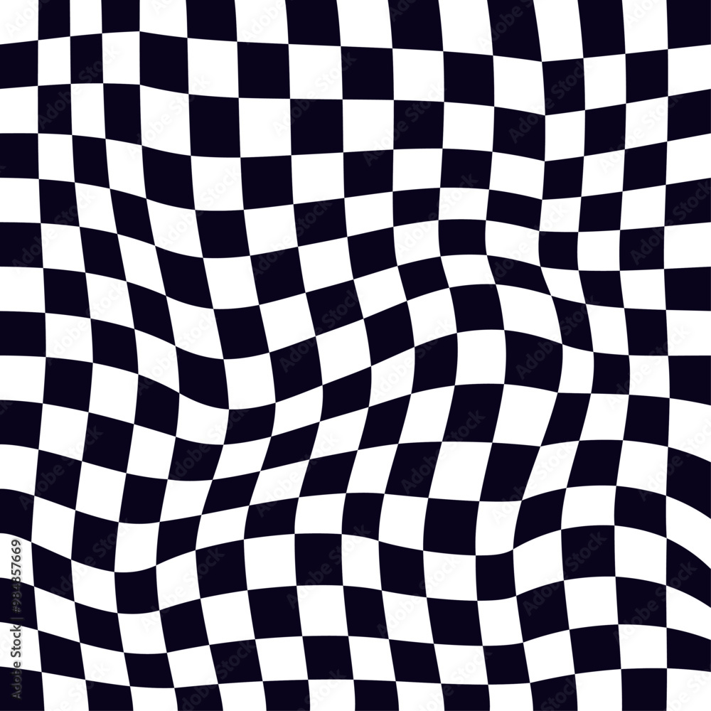 Psychedelic checkerboard pattern Psychedelic checkerboard pattern