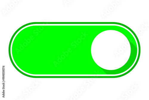 Free Download Green On toggle switch button icon symbol. Flat vector illustration - GFXLoad
