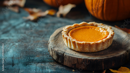 pie on a wooden table