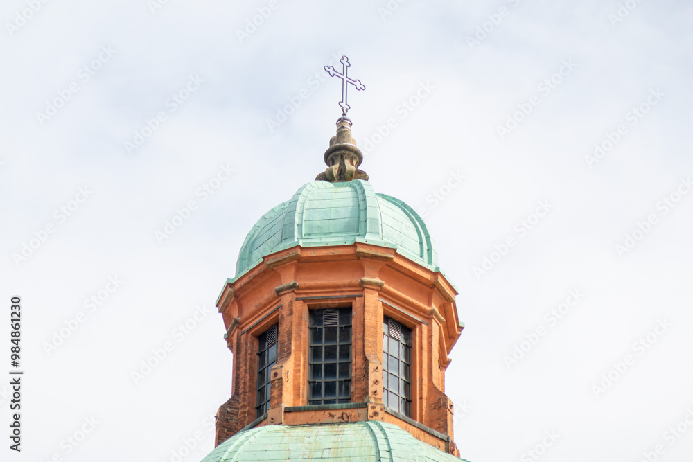 church tower with sky