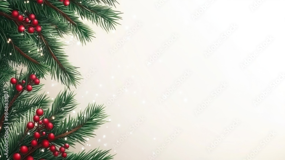 Christmas holiday background with a christmas tree branch and text copy space. Christmas frame for your text. transparent background Christmas holiday background with a christmas tree branch and text copy space. Christmas frame for your text. transparent background