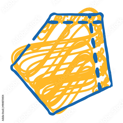 patch pocket for workwear doodle icon sketch vector. patch pocket for workwear sign. isolated symbol illustration