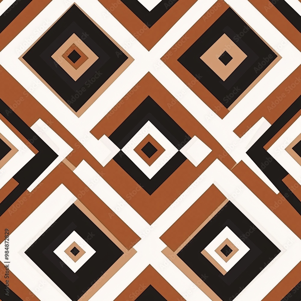 Geometric pattern in earthy tones Geometric pattern in earthy tones