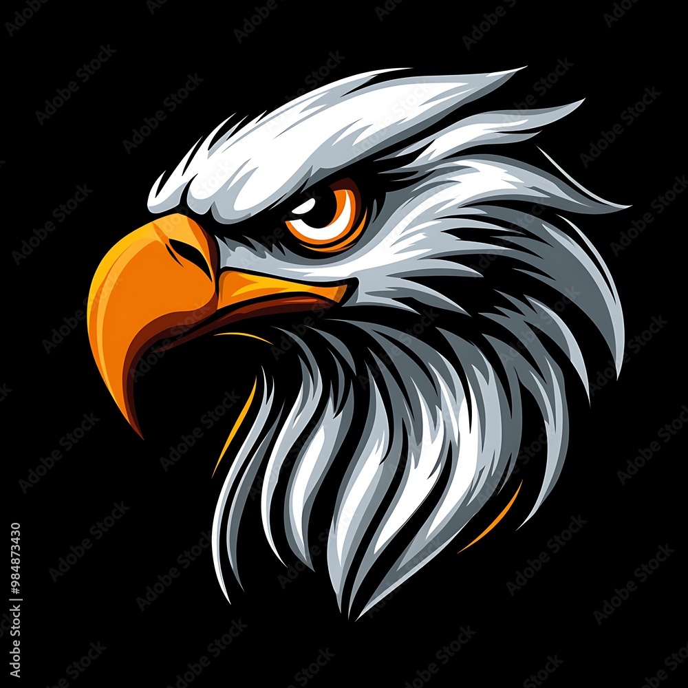 Obraz premium Aggressive Eagle Head Mascot Logo Design