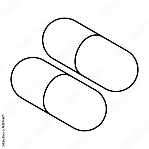 An editable design icon of capsules 