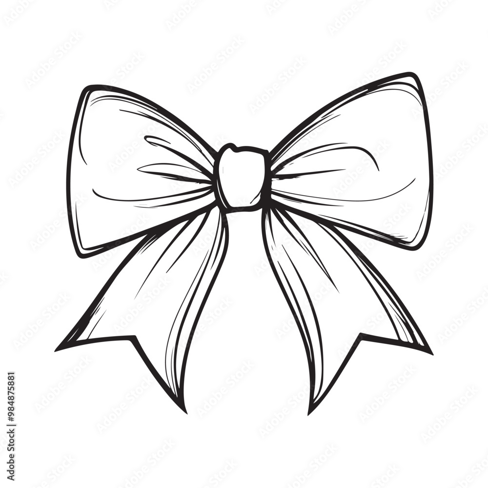 Bow line art logo icon design, vector illustration on white background, happy merry Christmas bow ribbon card vector illustration design, Bow cartoon line art design Bow line art logo icon design, vector illustration on white background, happy merry Christmas bow ribbon card vector illustration design, Bow cartoon line art design