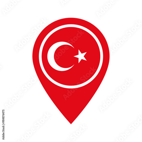 Free Download Turkey flag location icon - GFXLoad