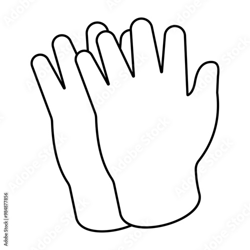 Modern design icon of gloves