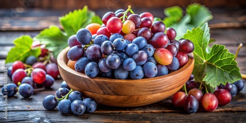 A Wooden Bowl Filled with R...