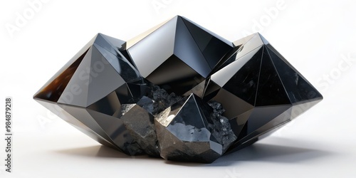 Black Crystal Cluster, 3D R...