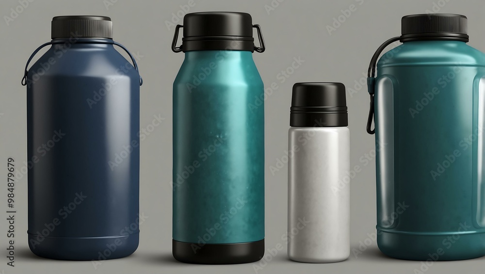 Stylish Water Flask Vector Designs Stylish Water Flask Vector Designs