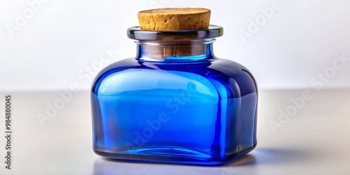 Cobalt Blue Glass Bottle wi...