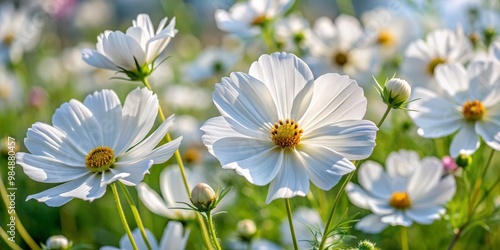 Delicate White Cosmos Bloom...