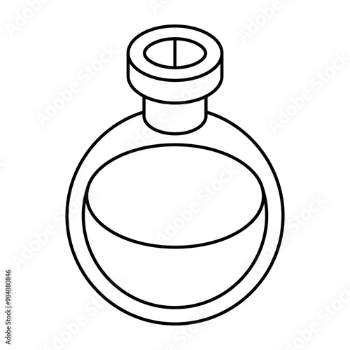 An editable design icon of chemical flask