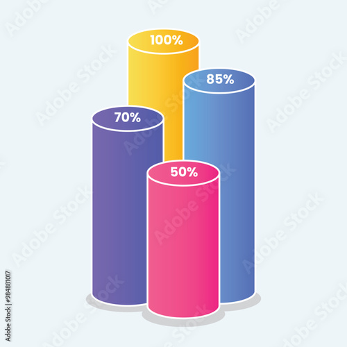 Wallpaper Mural Flat design vector of infographic business template. Pentagon chart. Torontodigital.ca