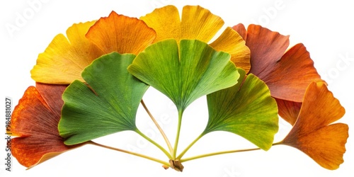 Ginkgo Biloba Leaves in Vib...