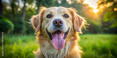 Golden Retriever Smiles in ...