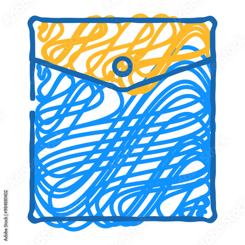 inside pocket doodle icon sketch vector. inside pocket sign. isolated symbol illustration