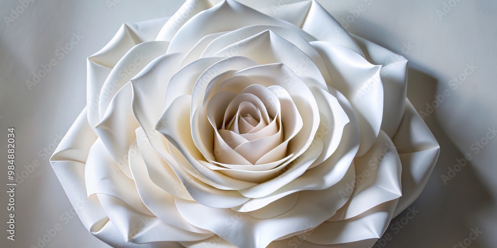 Paper Texture Type Roses Paper Rose A Close-Up Study of Form and Texture, paper flower, white ...