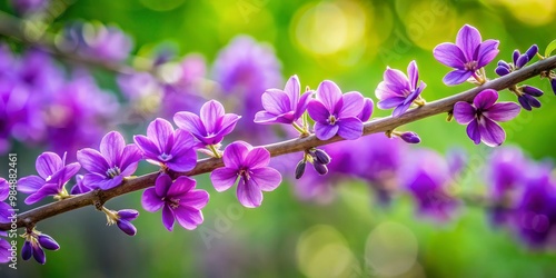 Purple Flower Branch with G...