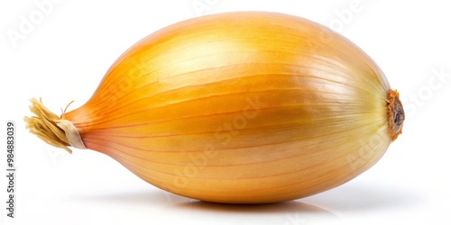 Wallpaper Mural Single Golden Onion, Isolated on White Background, Close-Up View, Natural, Vegetable, Cooking Torontodigital.ca