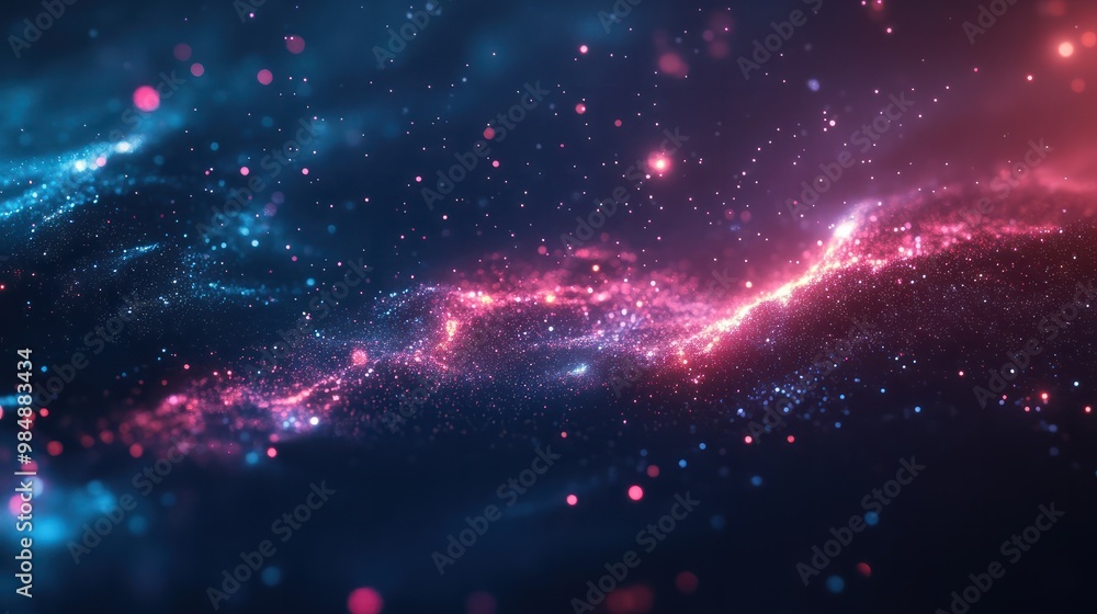 3d abstract space sky with stars and nebula Background Generative AI 3d abstract space sky with stars and nebula Background Generative AI