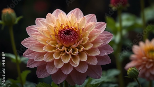 Time lapse of a dahlia flower blooming, illustrating garden elegance.