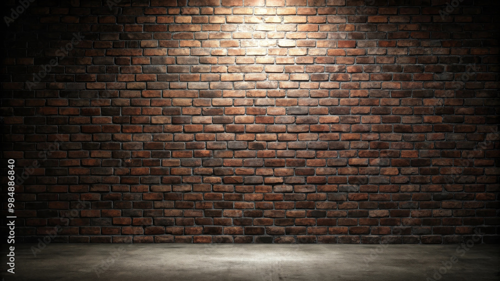 A textured brick wall illuminated by soft light creates warm and inviting atmosphere, perfect for various artistic or commercial uses A textured brick wall illuminated by soft light creates warm and inviting atmosphere, perfect for various artistic or commercial uses