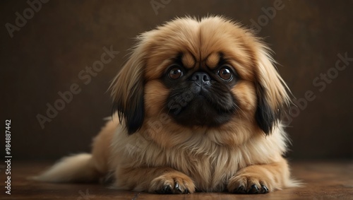 Vector cute Pekingese.