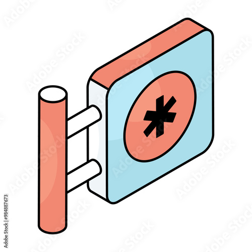 An icon design of medical board