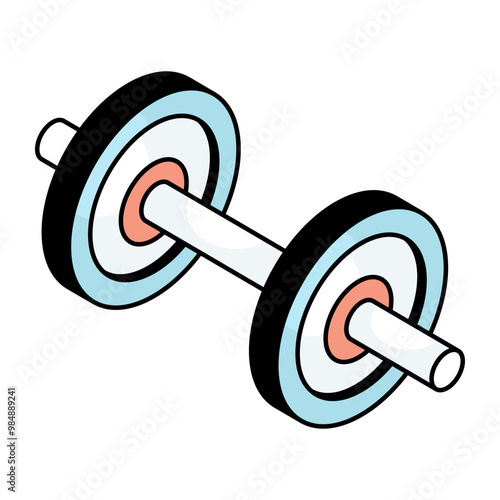 A trendy vector design of dumbbells