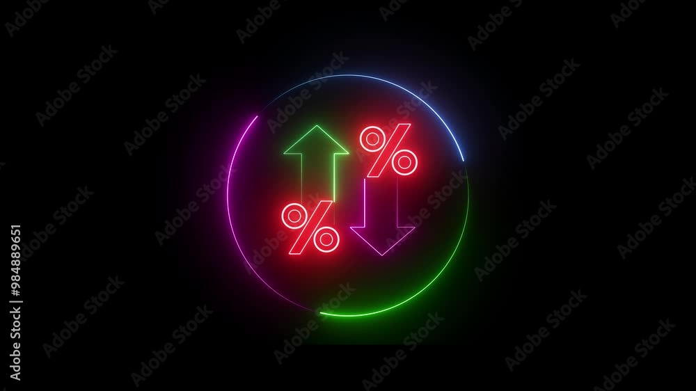 Quality neon control and company cost reduction. Cost and quality control concept. Successful organization strategy and management. Percentage icon of quality with up arrow and cost with down arrow. Quality neon control and company cost reduction. Cost and quality control concept. Successful organization strategy and management. Percentage icon of quality with up arrow and cost with down arrow.