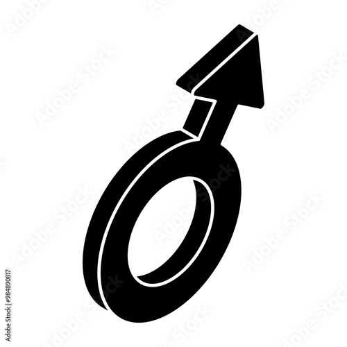 Editable design icon of male and female symbol, gender vector