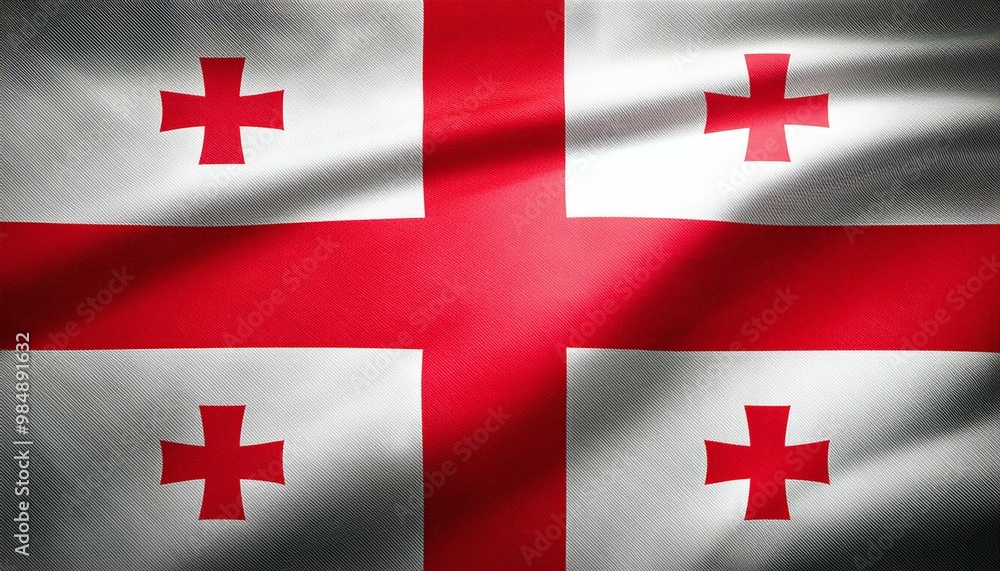 ジョージアの国旗(waving national flag of Georgia.)
ジョージアの国旗(waving national flag of Georgia.)