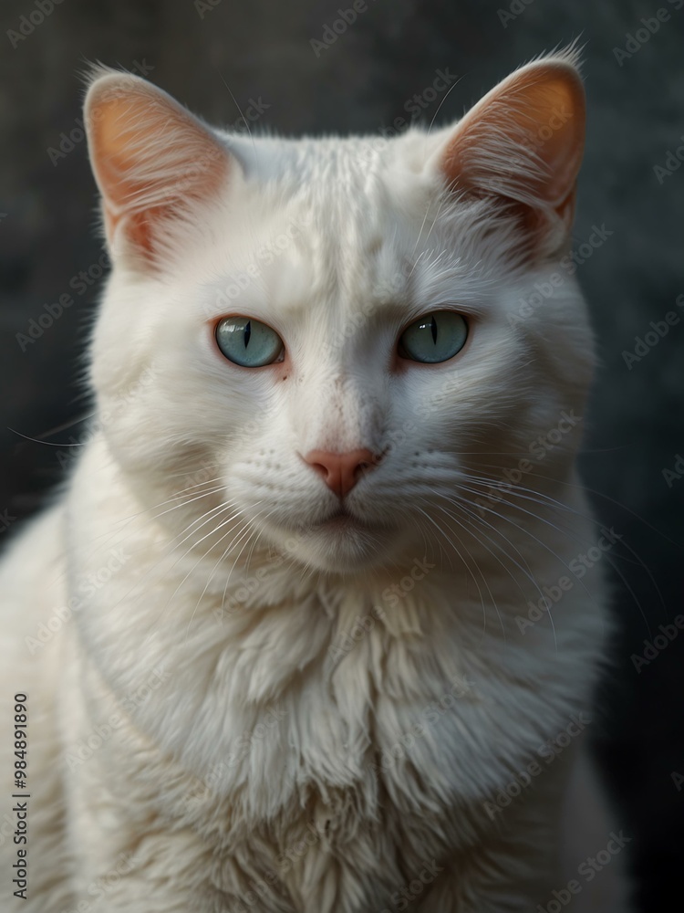 White cat. White cat.