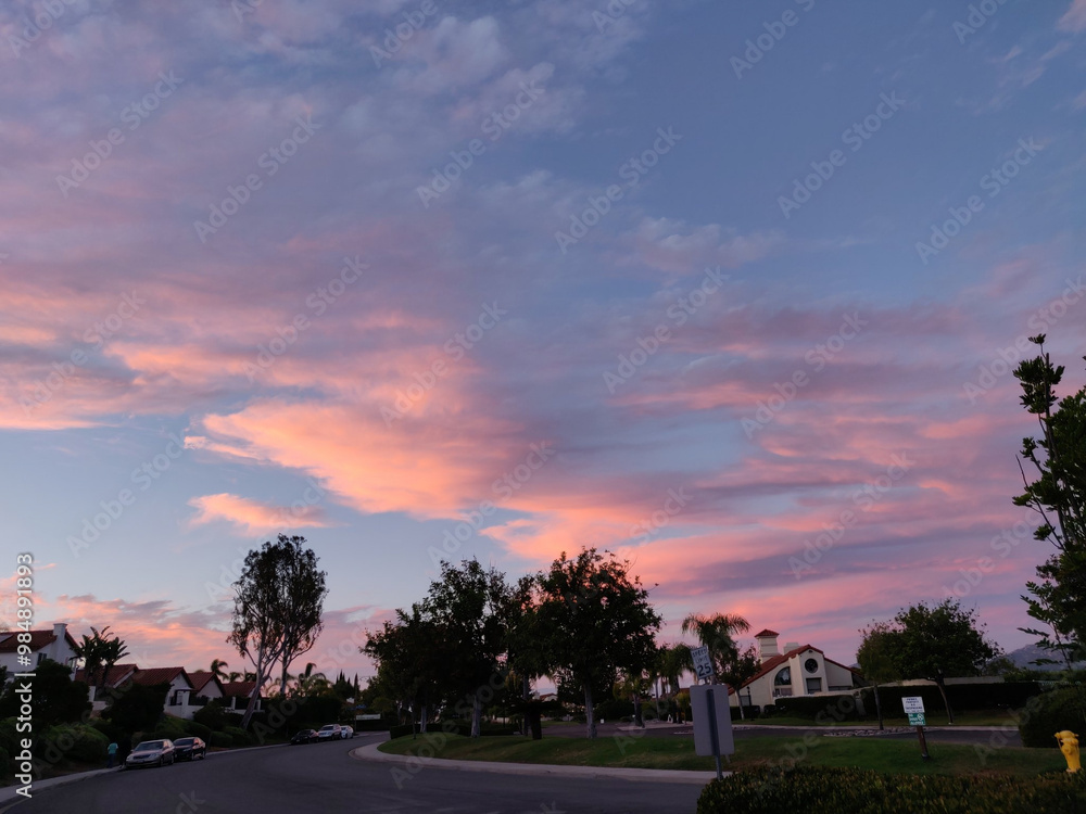 Pink Cloud in the sky at evening Pink Cloud in the sky at evening