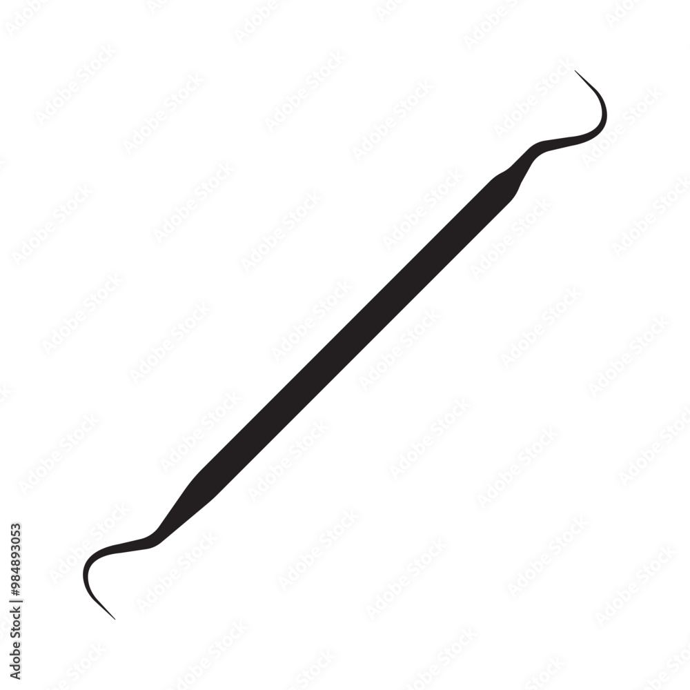 Tooth cleaning pick icon Tooth cleaning pick icon