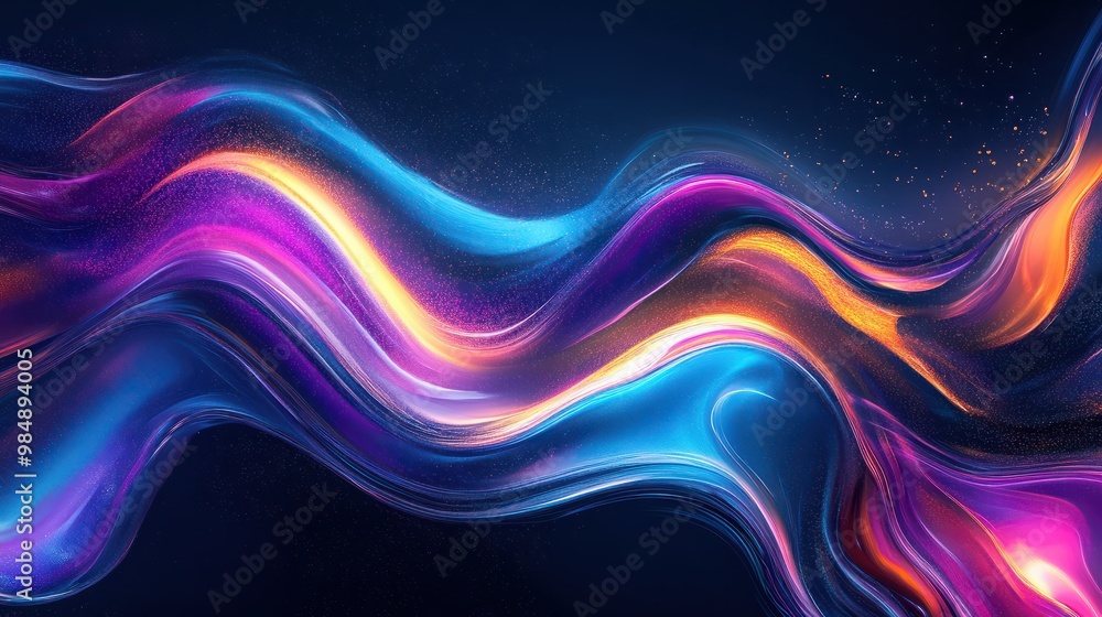 Colorful abstract 3D waves of fluid neon liquid. Colorful abstract 3D waves of fluid neon liquid.