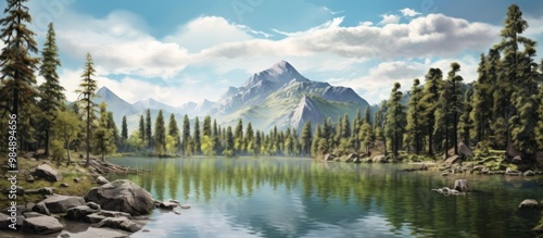 Tranquil Mountain Lake