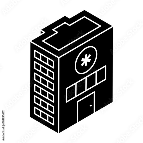 Modern design icon of hospital building 