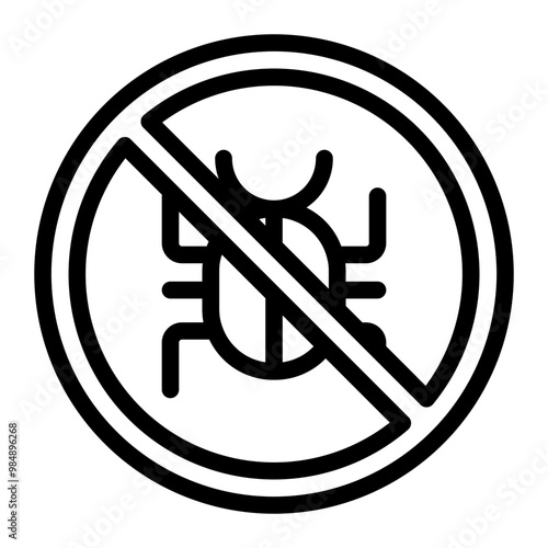 anti virus line icon