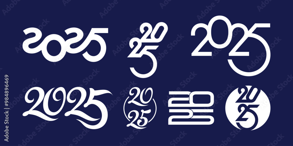 Bundle 2025 design element vector idea Bundle 2025 design element vector idea