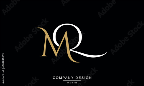 MQ, QM Abstract Letters Logo Monogram Design Font