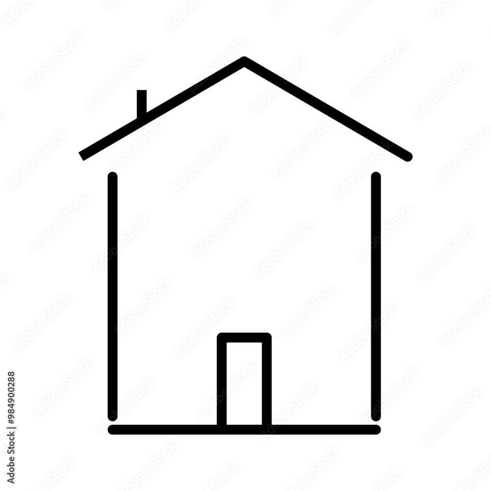 Web house icon for apps and websites. Home button. Building vector illustration Web house icon for apps and websites. Home button. Building vector illustration